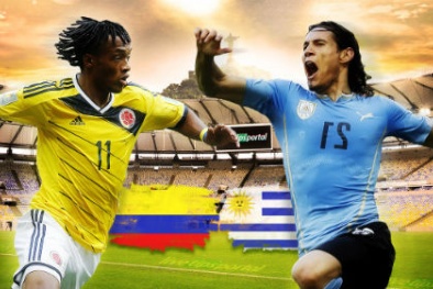Kết quả tỉ số trận đấu Colombia – Uruguay World Cup 2014: 2-0